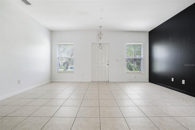 view of tiled empty room