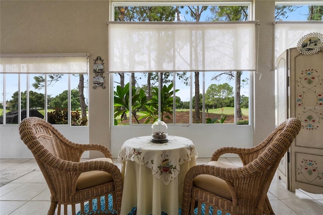 view of tiled dining room