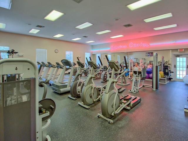 view of exercise room