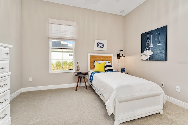 bedroom with carpet