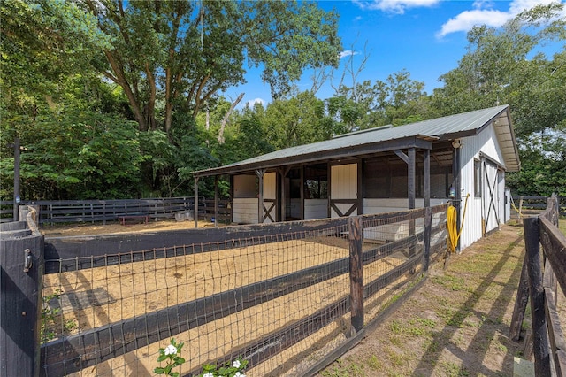 view of horse barn