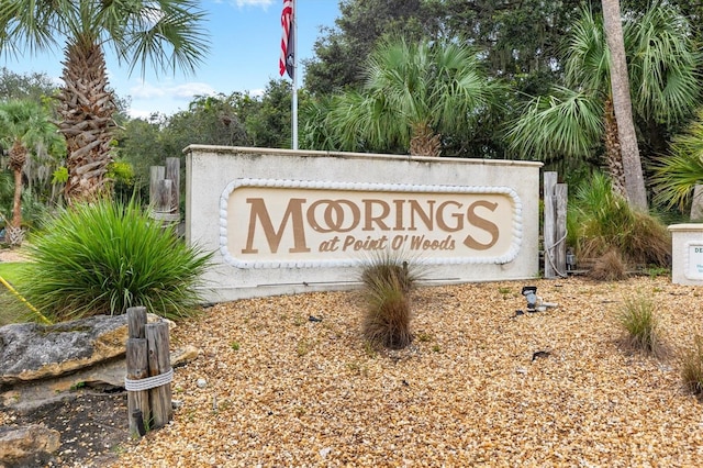 view of community sign