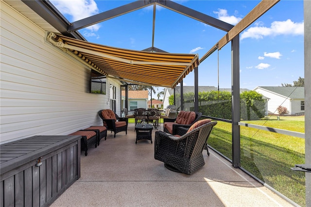 view of sunroom / solarium