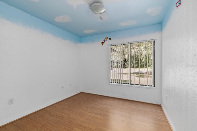 empty room featuring light hardwood / wood-style floors