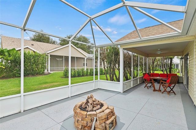 view of sunroom / solarium