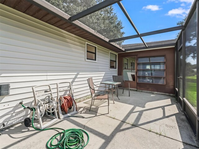 view of sunroom