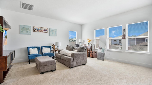 view of carpeted living room