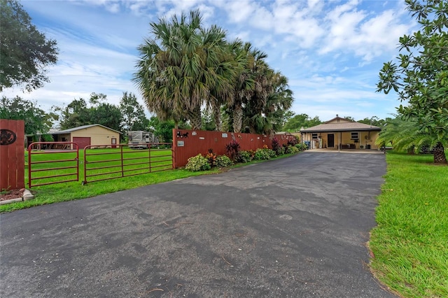 view of front of home with a front yard