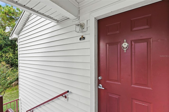 view of doorway to property