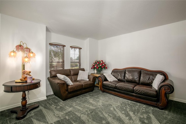 view of carpeted living room