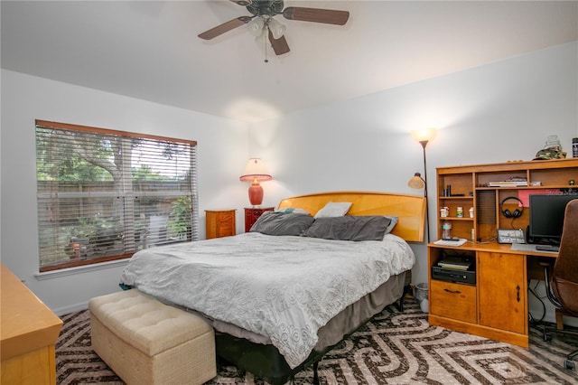 bedroom with ceiling fan