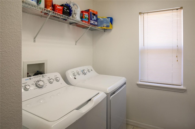 laundry area with washer and dryer