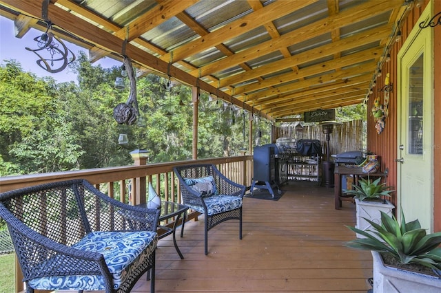 view of wooden deck