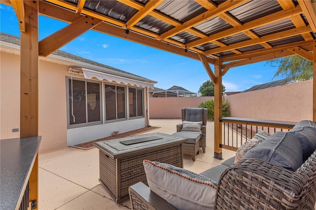 view of patio / terrace with outdoor lounge area