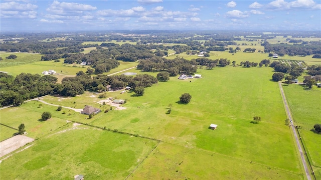 aerial view featuring a rural view