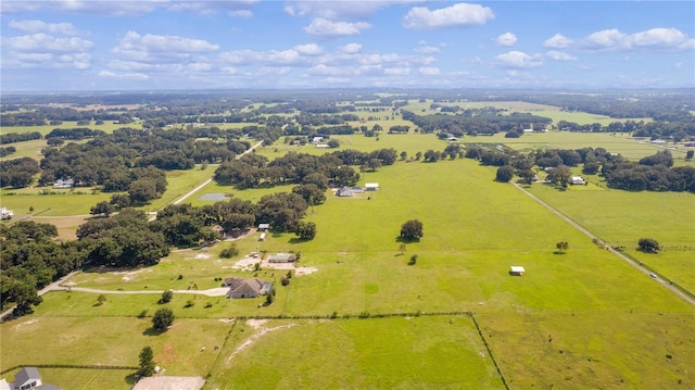 aerial view with a rural view