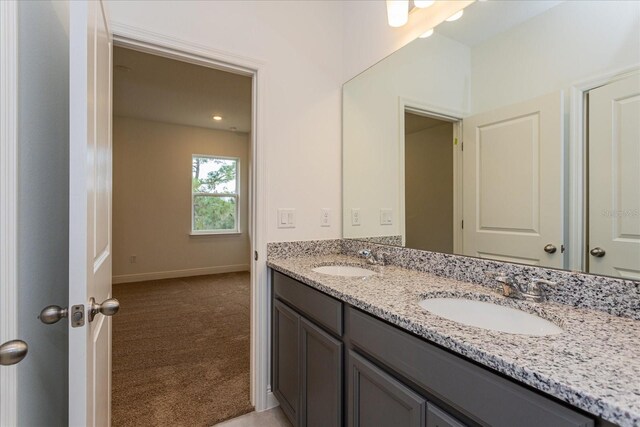 bathroom featuring vanity