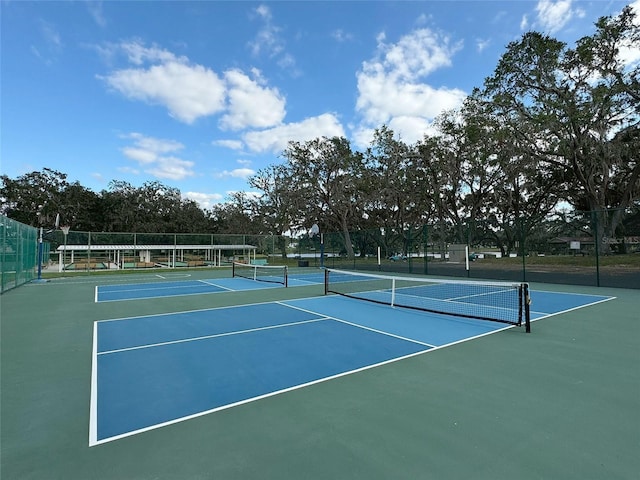 view of sport court featuring basketball court