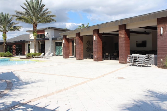 view of front of property with a patio area