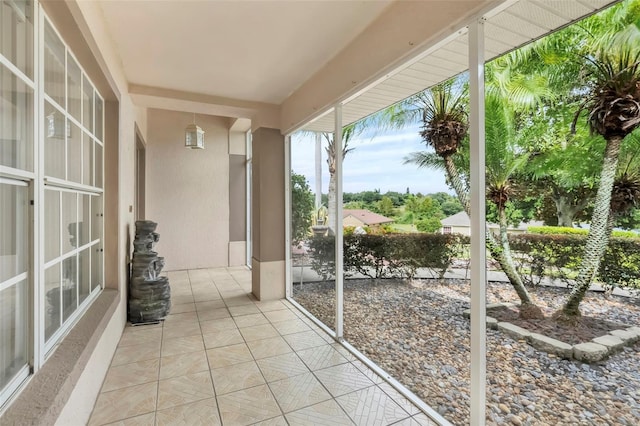 view of sunroom