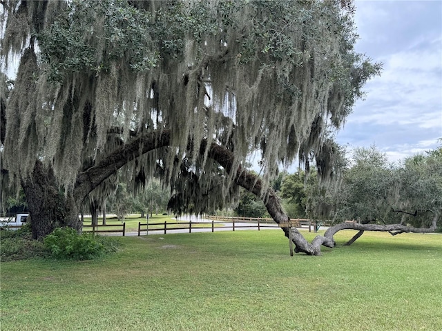 view of community with a lawn