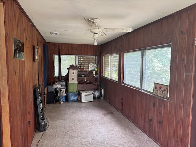 storage with ceiling fan