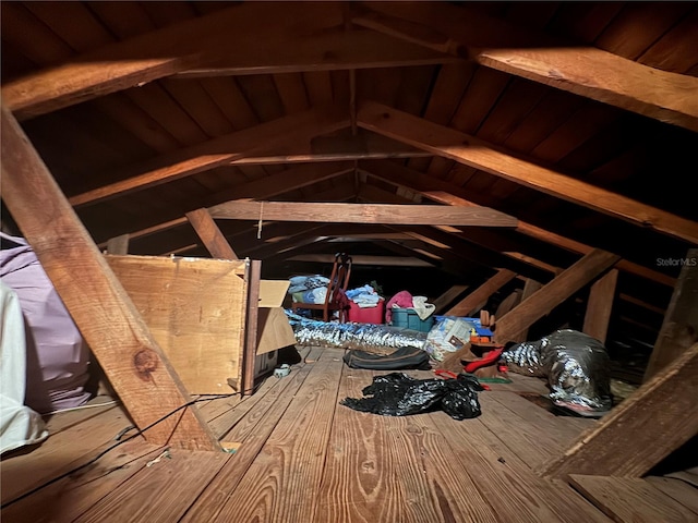 view of attic