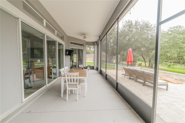 view of sunroom / solarium