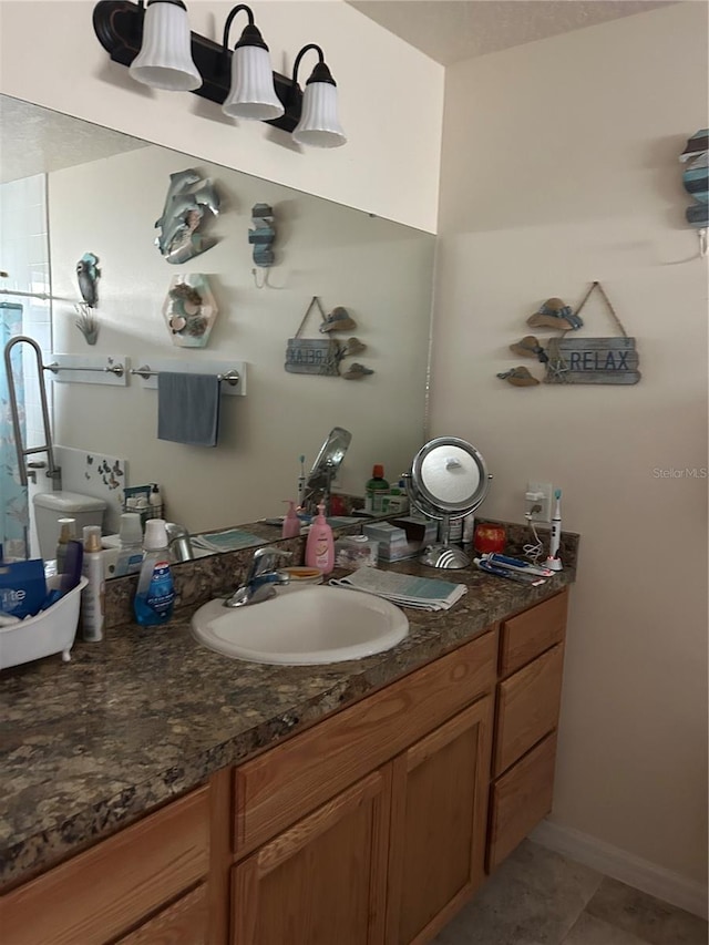 104 Turtle Run, Umatilla, FL 32784 - bathroom with vanity and tile patterned flooring