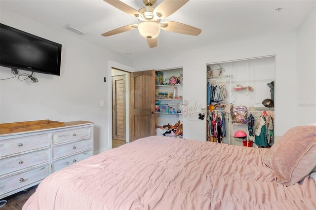 bedroom with ceiling fan