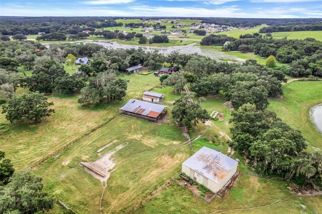 bird's eye view featuring a rural view