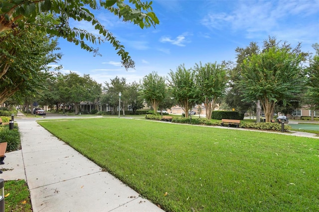 view of home's community featuring a yard