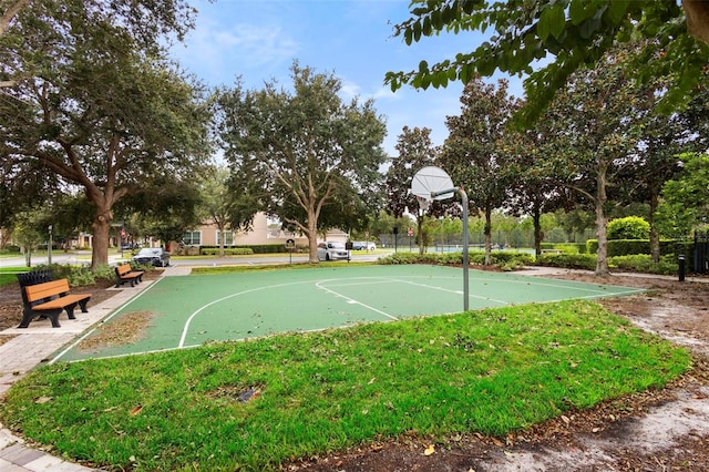 view of basketball court