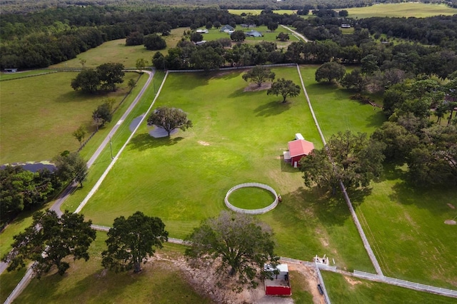 aerial view with a rural view