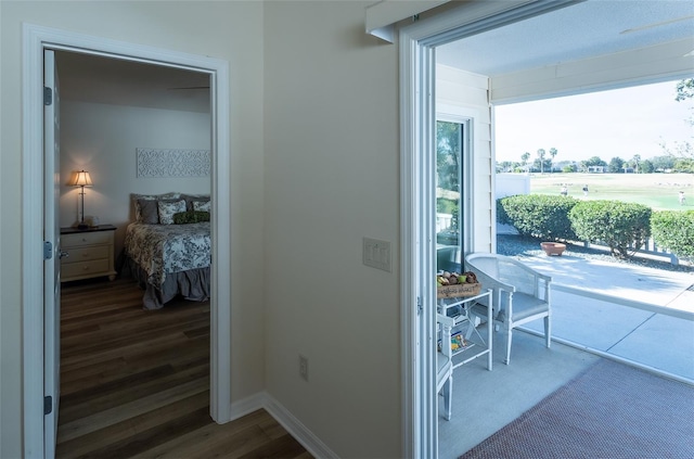 interior space featuring hardwood / wood-style flooring