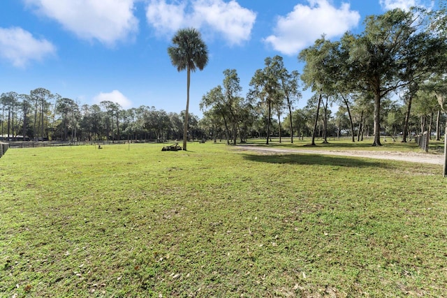 view of community with a lawn