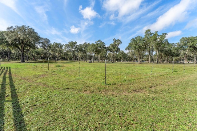 view of yard featuring a rural view