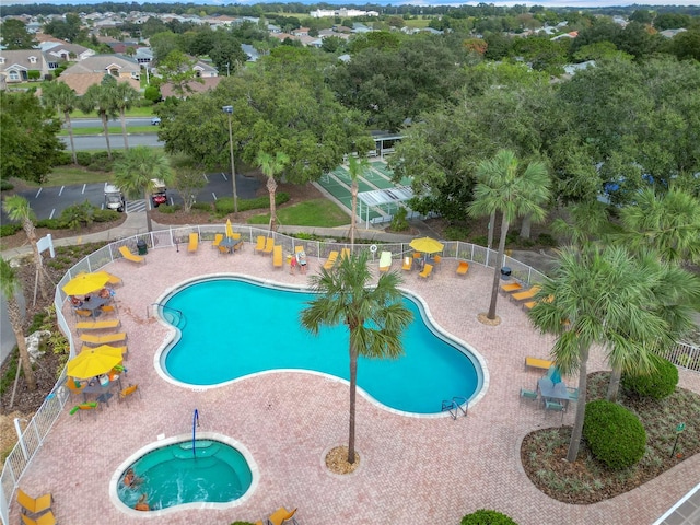 view of pool with a patio area