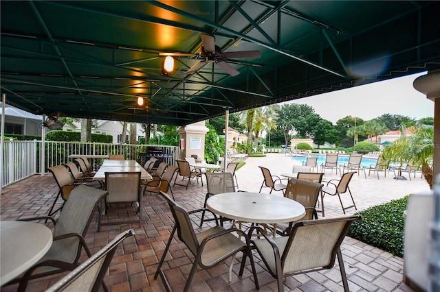 view of patio / terrace with a community pool