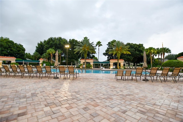 view of pool with a patio area