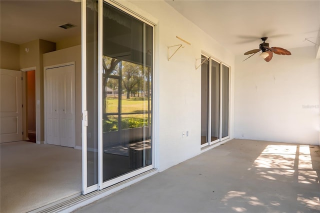 exterior space featuring visible vents and a patio