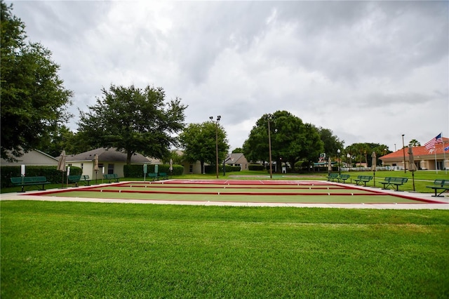 view of community with a yard