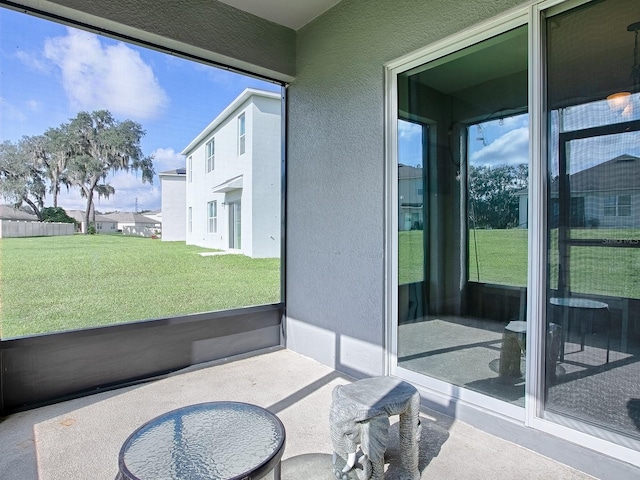 view of sunroom