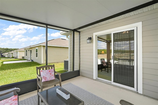 view of sunroom / solarium