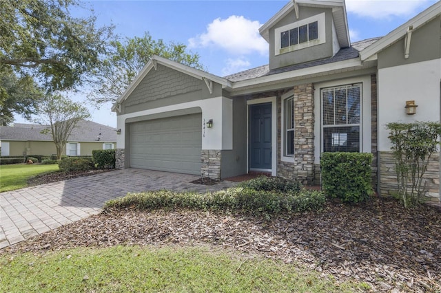 view of front of home featuring a garage