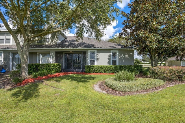 view of front of house with a front yard