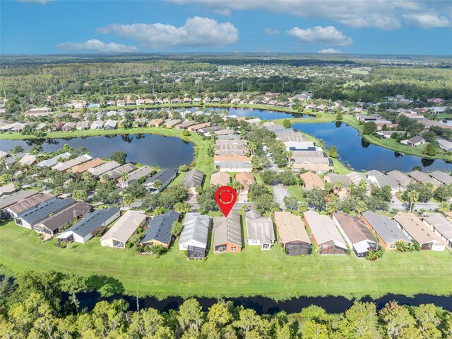 540 Grand Canal Dr, Kissimmee, FL 34759 - aerial view featuring a water view and a residential view