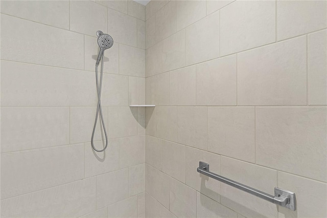 details with tiled shower