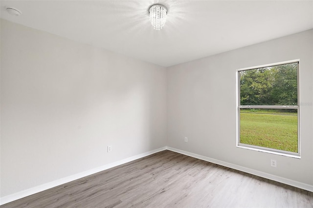 empty room featuring light hardwood / wood-style floors