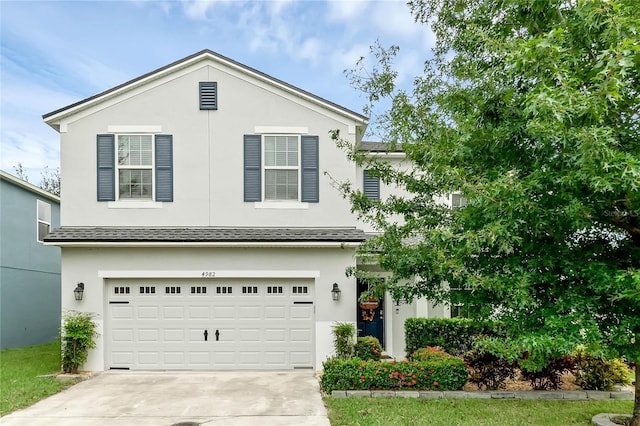 view of front of home featuring a garage